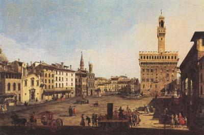 Bernardo Bellotto Piazza della Signoria in Florence (mk08) France oil painting art